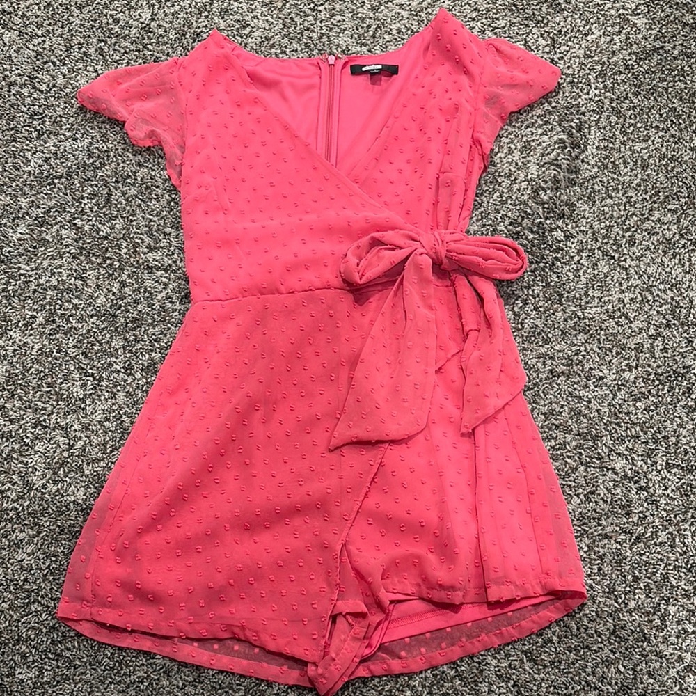 Lulu's Pink Wrap Romper